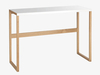 White metal console table