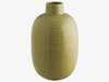 Yellow oversized scratch detail vase