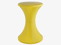 Yellow plastic stool