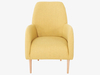 Yellow wool mix armchair