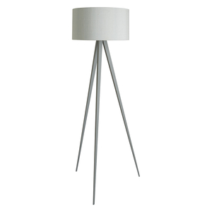 Yves Grey Metal Floor Lamp With Grey Shade