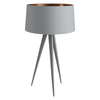 Yves Grey Metal Table Lamp With Grey And Copper Shade