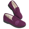 Ladies Embroidered Plum Slippers Size - 8