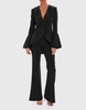Forever Unique Aurora - Black Tailored Jacket With Flute Sleeves - 10,  Black