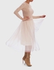 Forever Unique Beige 2-In-1 Contrast Jumper Midi Dress - Onesize