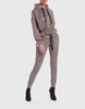 Forever Unique Beige And Black Leopard Print Hoodie And Leggings Co-Ord Set - M