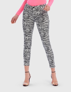 Forever Unique Zebra Print Skinny Jeans - 10