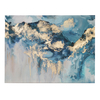 Abstract Gold Foil Canvas,  Blue and Gold