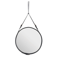 Adnet Mirror (Black leather)