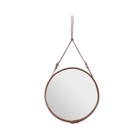 Adnet Mirror (Tan leather)