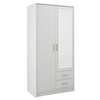 Annora Infity 2 Door Drawer Childrens Wardrobe,  White