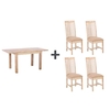 Austen 140cm Extending Table 4 Fabric Chairs