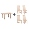 Austen 140cm Extending Table 4 Wooden Chairs