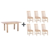 Austen 180cm Extending Table 6 Fabric Chairs