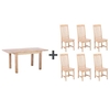 Austen 180cm Extending Table 6 Wooden Chairs