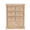 Austen Reclaimed Wood 7 Drawer Tallboy,  White Wash