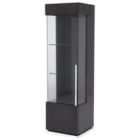 Borgia 1 Door Koto Wood Cabinet Left,  Grey Highgloss