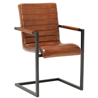 Brutus Buffalo Leather Dining Chair,  Brown