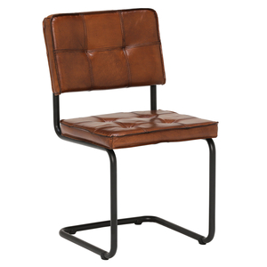 Byron Leather Dining Chair,  Light Brown