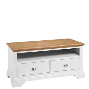 Carrington Entertainment Unit,  Ivory and Oak
