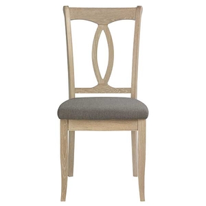 Charente Oval Slat Back Dining Chair,  Chalk Oak