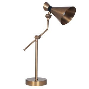 Conical Table Lamp,  Antique Brass