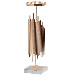 Crystal Candle Holder,  Gold