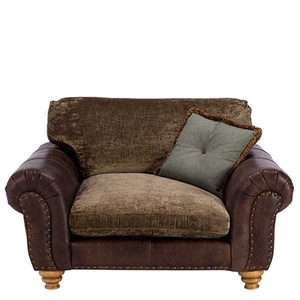 Dorchester Standard Snuggler,  Leather And Fabric Mix
