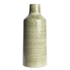 Earthenware Large Embossed Vase,  Green