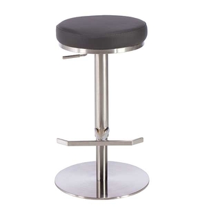 Elson Bar Stool,  Grey and Brushed Steel