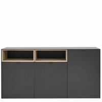 Elstra 3 Door Chest Anthracite Oak