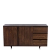 Enzo 2 Door 3 Drawer Sideboard,  Dark Oak And Concrete
