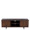 Enzo 2 Door Lowboard,  Dark Oak With Concrete Top