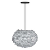 EOS Medium Grey Feather Pendant with black cord set