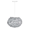 EOS Medium Grey Feather Pendant with white cord set