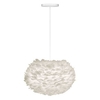 EOS Medium White Feather Pendant with white cord set