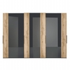 Felda 3 Door Wardrobe Wild oak nature Anthracite glass