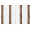 Felda 4 Door Wardrobe Wild oak antique White glass