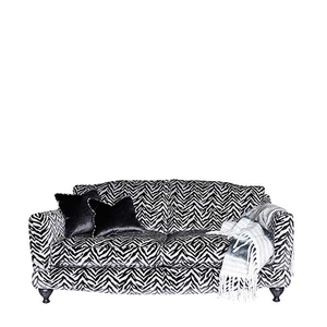 Giselle 3 Seater Standard Back Sofa,  Zebra Charcoal