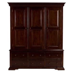 Grosvenor Mahogany 3 Door 4 Drawer Flat Pack Wardrobe