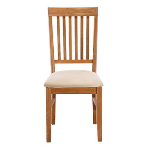 Hannover Dining Chair with Fabric Seat,  Oiled Oak and Beige