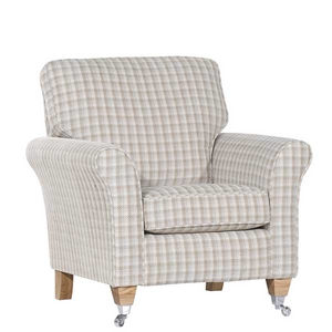 Harborough Fabric Accent Chair,  Natural and Multi