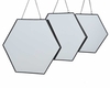 Hexagon Set Of 3 Iron Mirrors,  Black