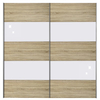 Inline - Wardrobe Oak White Glass
