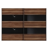 Inline - Wardrobe (Walnut Black Glass)