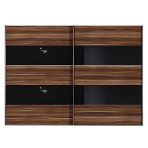 Inline - Wardrobe (Walnut Black Glass)