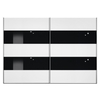 Inline - Wardrobe (White Black Glass)