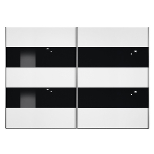 Inline - Wardrobe (White Black Glass)