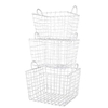 Iron Basket Set,  Off White