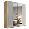 Issimo High Polish 4 Door Wardrobe With Mirror
